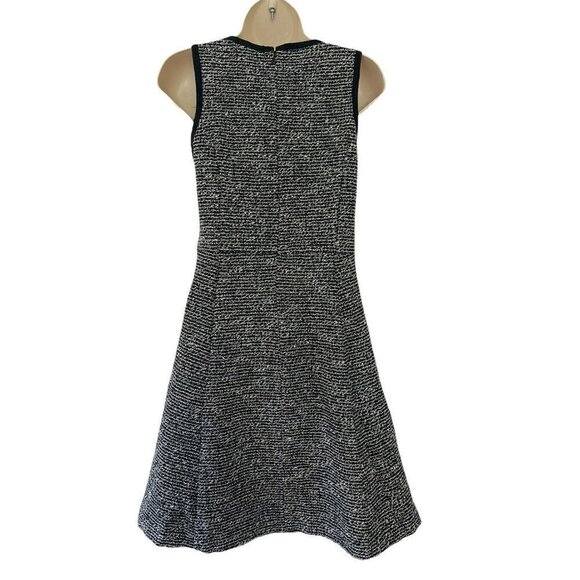 J. Crew Woman's Sz 4 Black Tweed Sleeveless Fit and Flare Dress - Picture 4 of 8